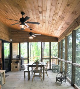 Under Deck Patio With Tongue And Groove Ceiling